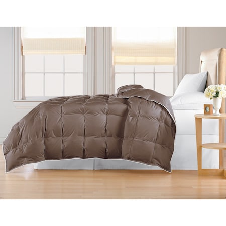 Blue Ridge 233 Thread Count 3-Star Down Fiber Comforter, Brown, Twin 025069